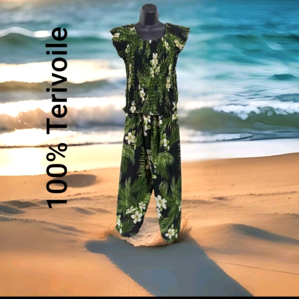 CRUISEWEAR Barefoot Attiture top  S/M & Pants Medium Wrinkle Free NWOT